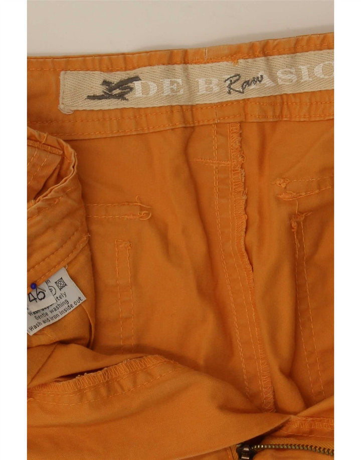 Vintage Herren Cargo Shorts IT 46 Small W32 Orange Baumwolle