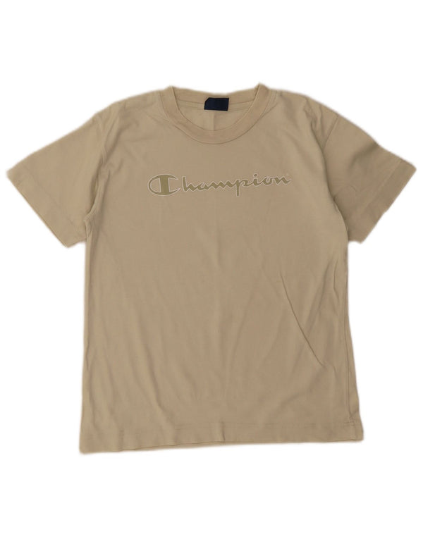 Champion T-Shirt mit Grafik für Jungen, 9–10 Jahre, beige Baumwolle