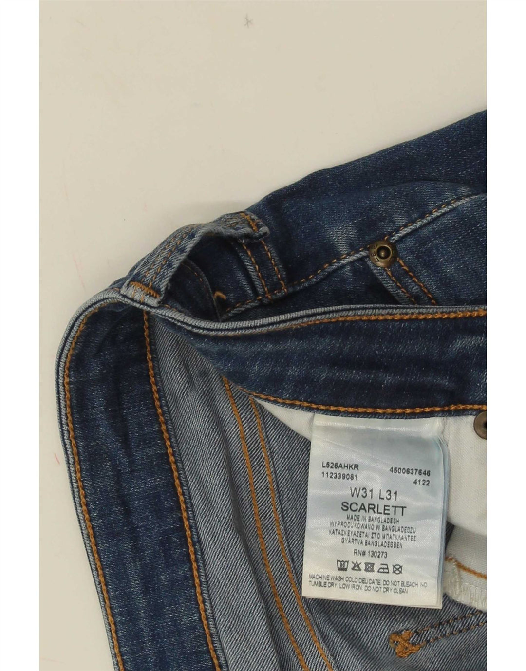 Lee Damen Scarlett Slim Jeans W31 L31 Blaue Baumwolle