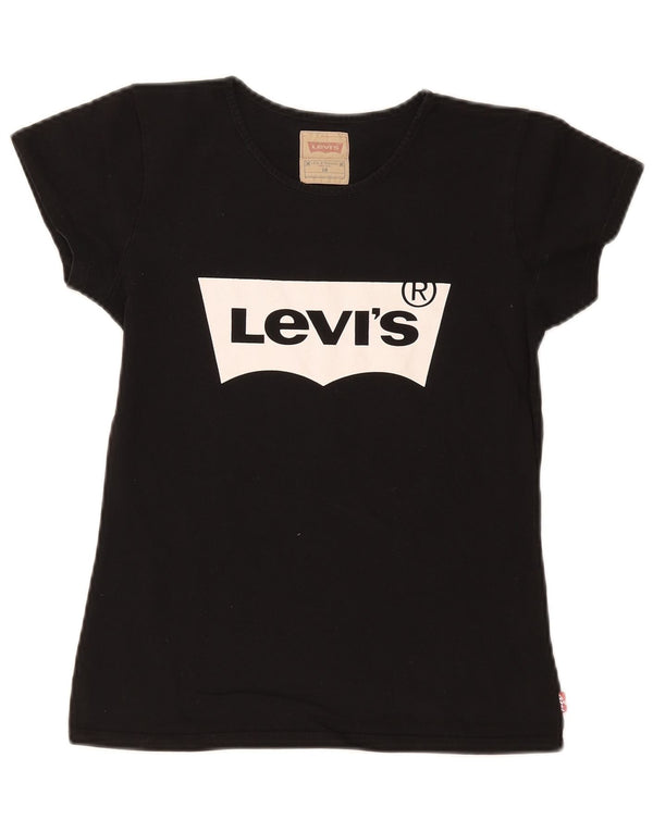 Levi's Girls Graphic T-Shirt Top 15-16 Years Black Cotton
