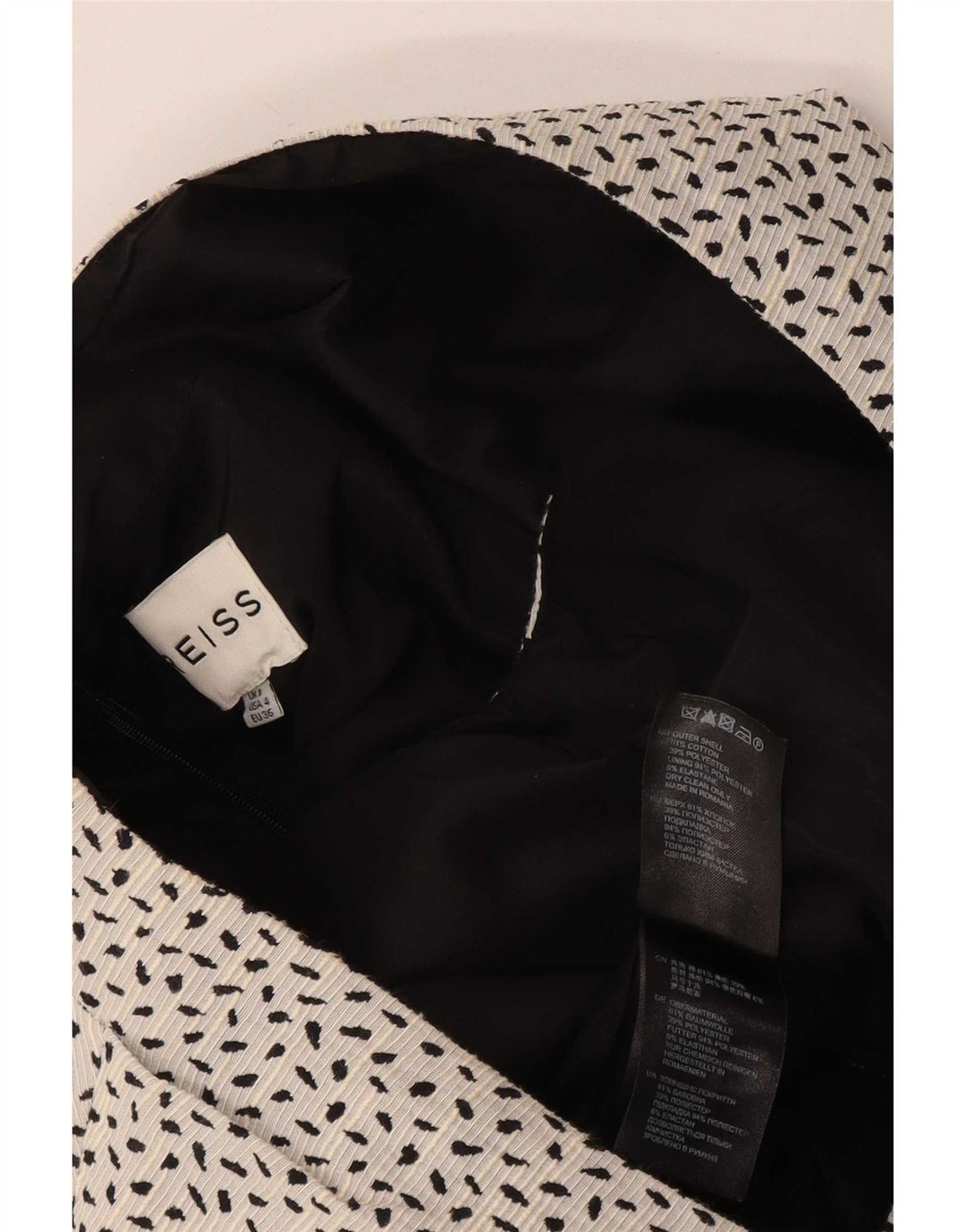 Reiss Womens Playsuit UK 8 Small Weiß gepunktete Baumwolle