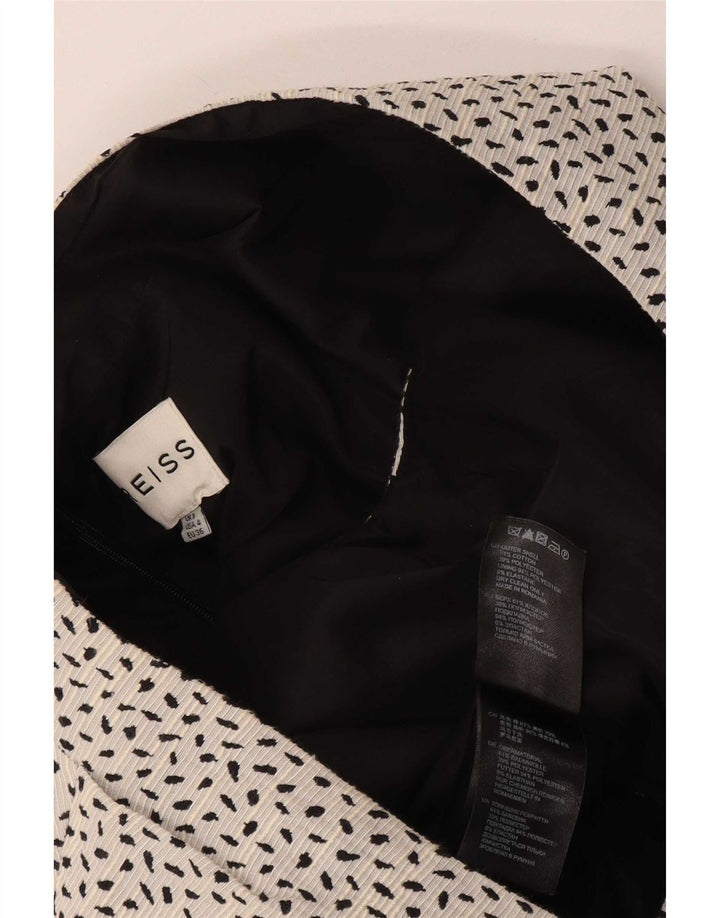 Reiss Womens Playsuit UK 8 Small Weiß gepunktete Baumwolle