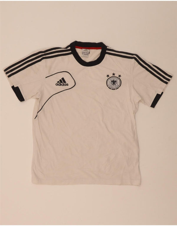 Adidas Herren Deutscher Fußball Bund T-Shirt Top UK 38/40 Medium Weiß
