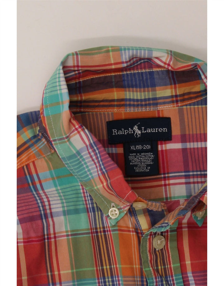 RALPH LAUREN Hemd für Jungen, 15–16 Jahre, XL, mehrfarbig, kariert, Baumwolle