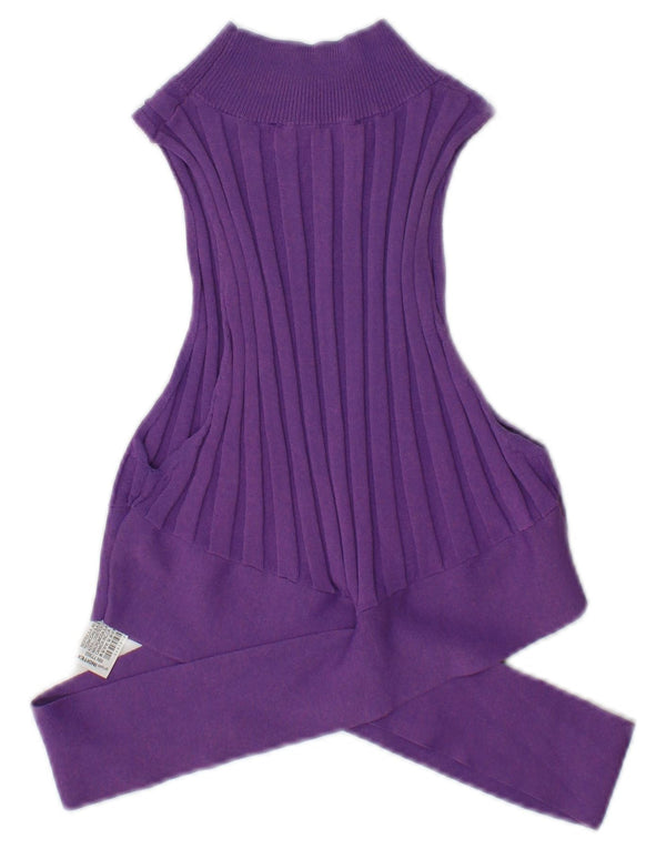 Zara Damen Crop Vest Top UK 12 Medium Lila Viskose