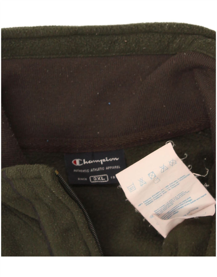 Champion Herren Fleecejacke UK 46 3XL Khaki Polyester