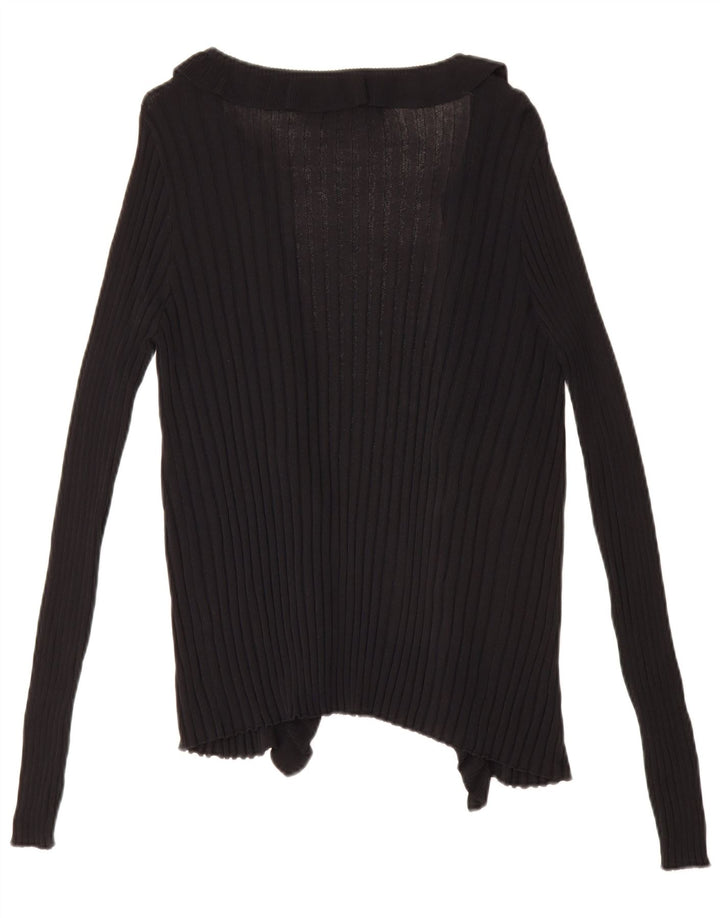 Offener Cardigan-Pullover für Damen von Zara, Gr. 40, Größe L, Schwarz