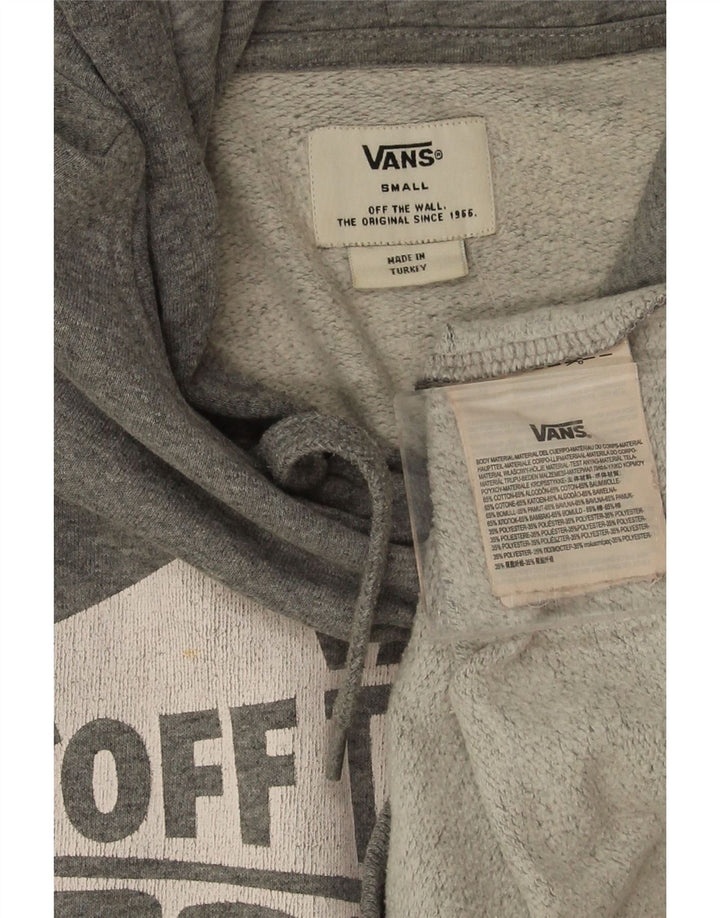 Vans Herren-Kapuzenpullover mit Grafik, Größe S, Grau, Baumwolle