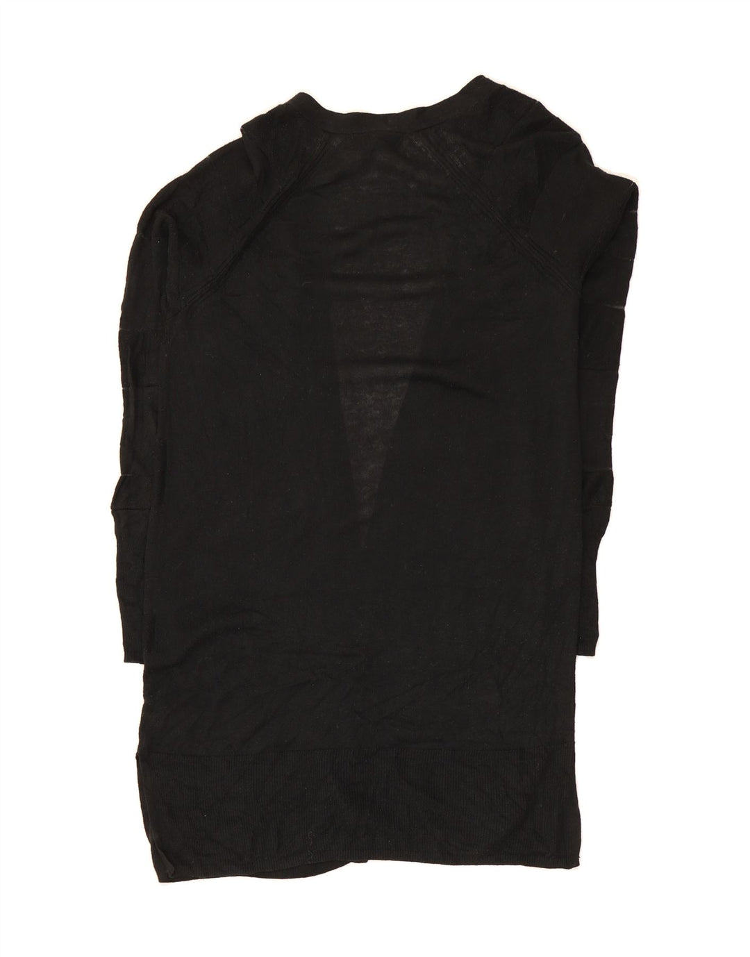 MOSSIMO Womens Longline Open Cardigan Sweater UK 14 Medium Black Acrylic Vintage Mossimo and Second-Hand Mossimo from Messina Hembry 