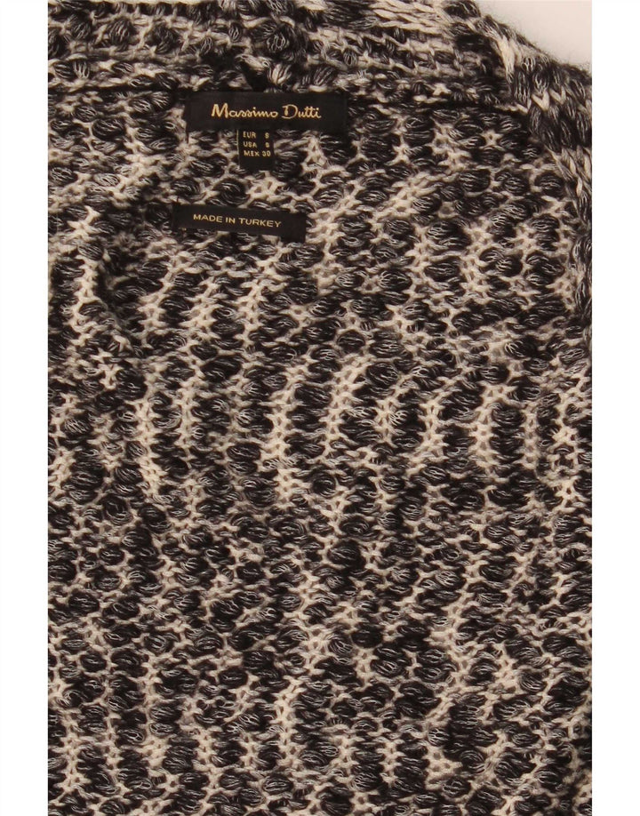 Massimo Dutti Damen-Strickjacke in Übergröße mit 3/4-Ärmeln, Gr. 10, Größe S, Grau