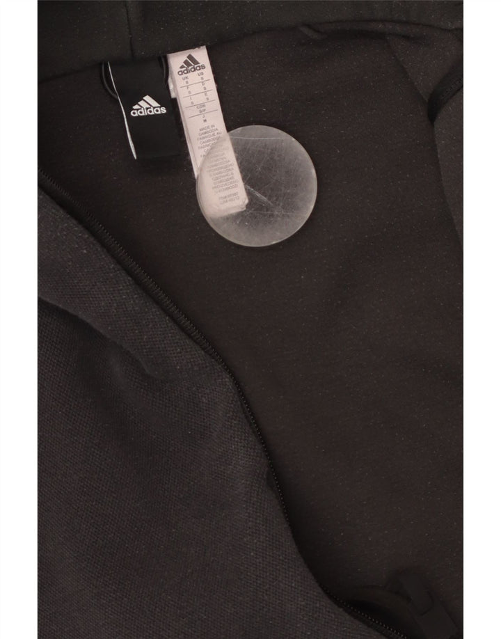 ADIDAS Herren-Kapuzenpullover mit Reißverschluss, klein, schwarze Baumwolle