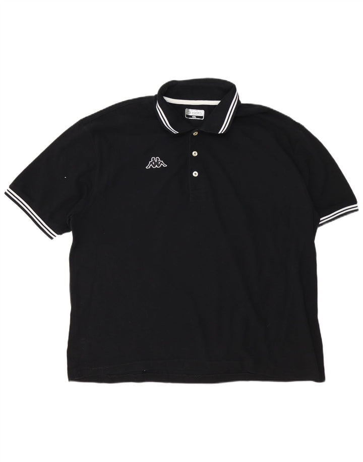 Kappa Herren Poloshirt 4XL Schwarz