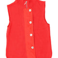 CHAPS Ärmelloser Damen-Cardigan-Pullover, UK 16, Größe L, Rot, Baumwolle
