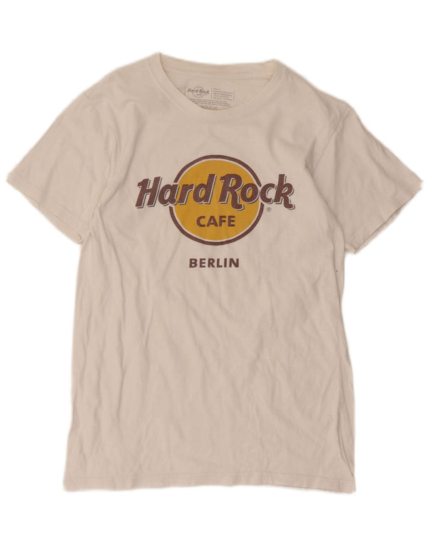 Hard Rock Cafe Mens Berlin Graphic T-Shirt Top Small White Cotton