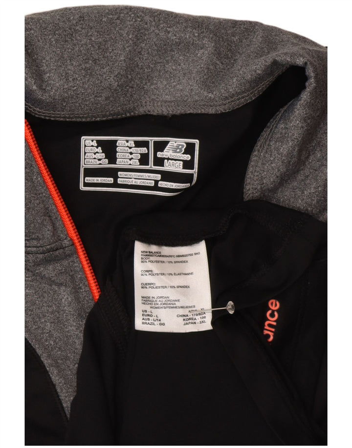 New Balance Herren-Trainingsanzug-Top-Jacke, großes schwarzes Farbblock-Polyester
