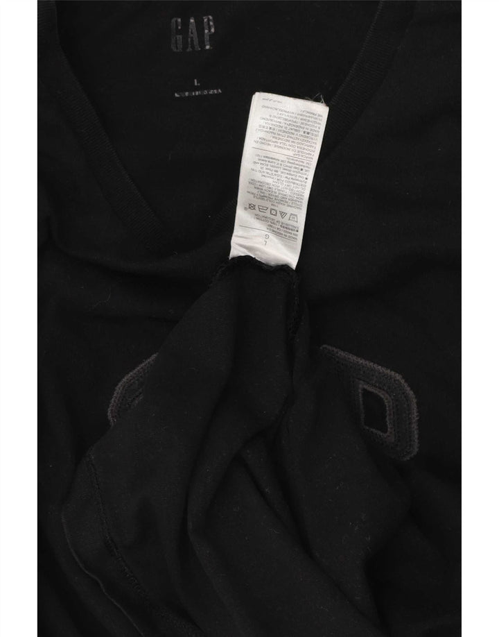 Gap Herren-T-Shirt mit Grafik, Größe L, aus schwarzer Baumwolle