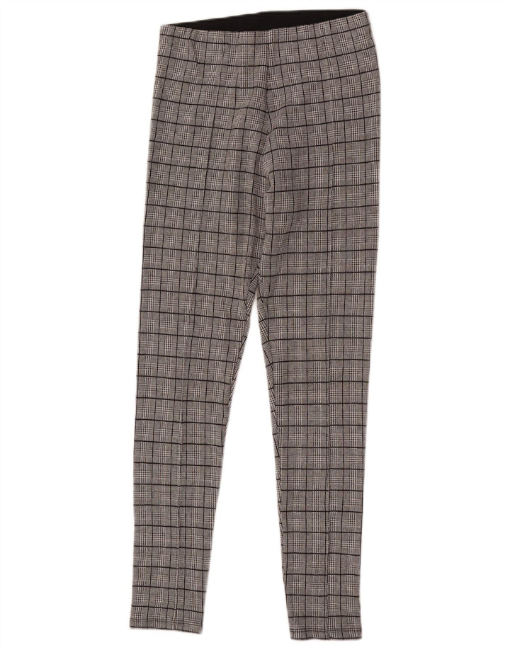 Zara Damen Leggings Mittelgrau kariert