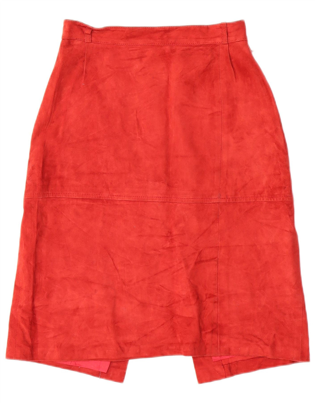 EMME Womens Suede Skirt W24 XS  Red Leather