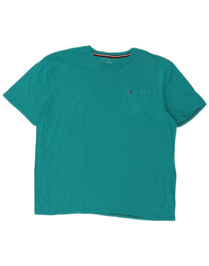 TOMMY HILFIGER Mens T-Shirt Top XL Blue Cotton