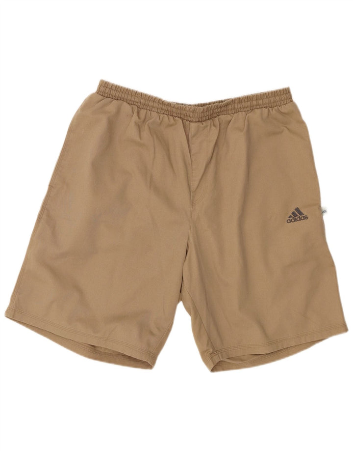 Adidas Herren Casual Shorts Large W32 Beige Polyester