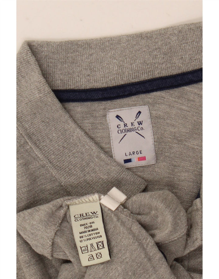Crew Clothing Herren-Poloshirt, groß, graue Baumwolle