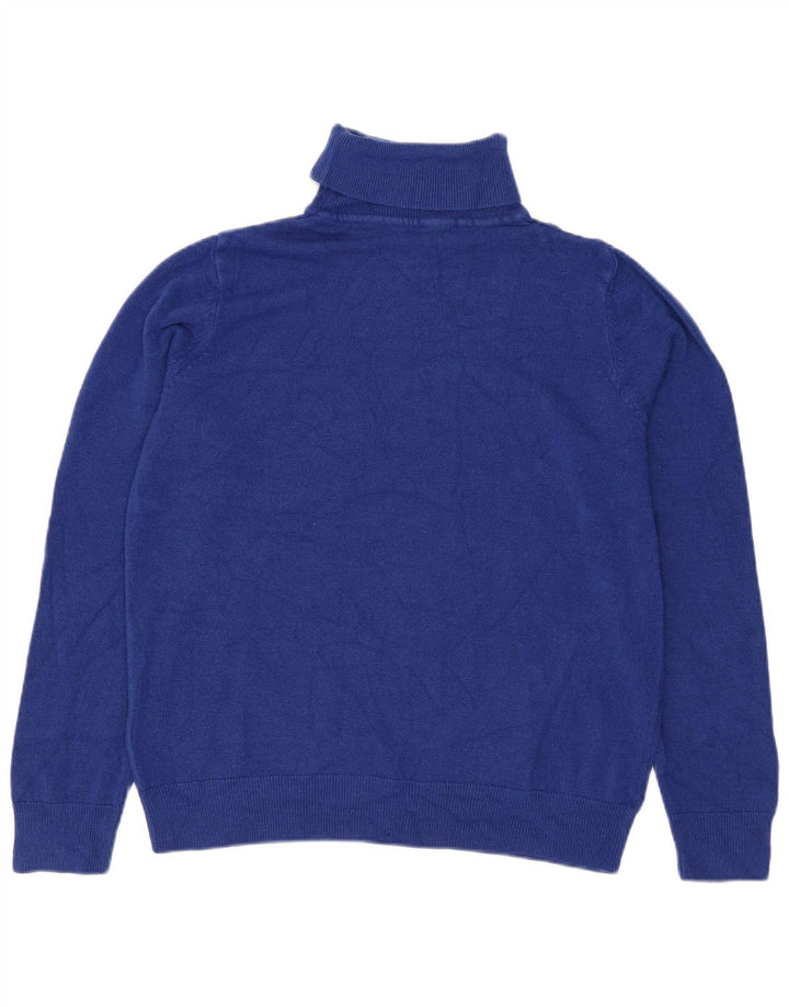 Marks & Spencer Rollkragenpullover für Damen, UK 12, Mittelblau, Acryl