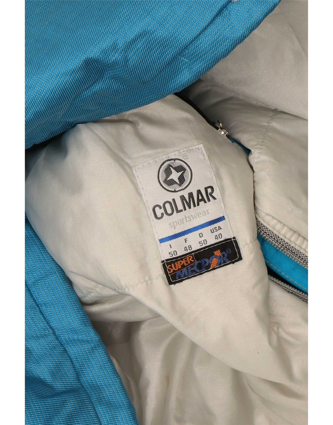 Colmar Herren-Skijacke mit Kapuze, lockere Passform, IT 50, Mittelblau, Farbblock