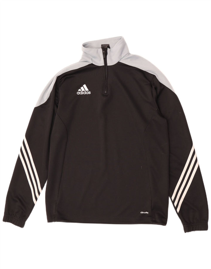 Adidas Herren Climalite Pullover-Trainingsanzug-Oberteil, mittelgroß, Schwarz, Farbblock