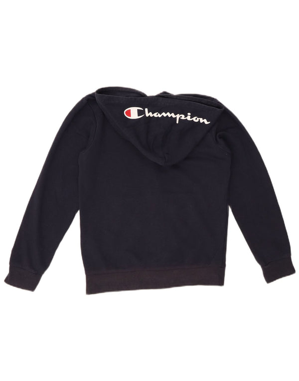 CHAMPION Kapuzenpullover mit grafischem Reißverschluss für Jungen, 9–10 Jahre, mittleres Marineblau