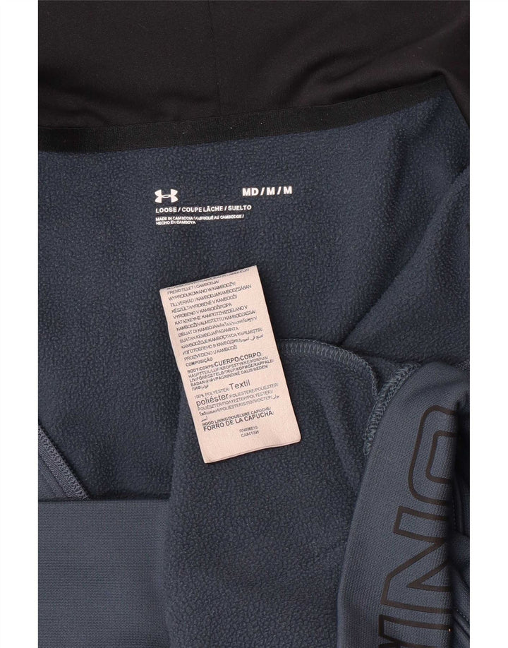 Under Armour Herren-Kapuzenpullover mit grafischem Reißverschluss, Mittelblau, Farbblock