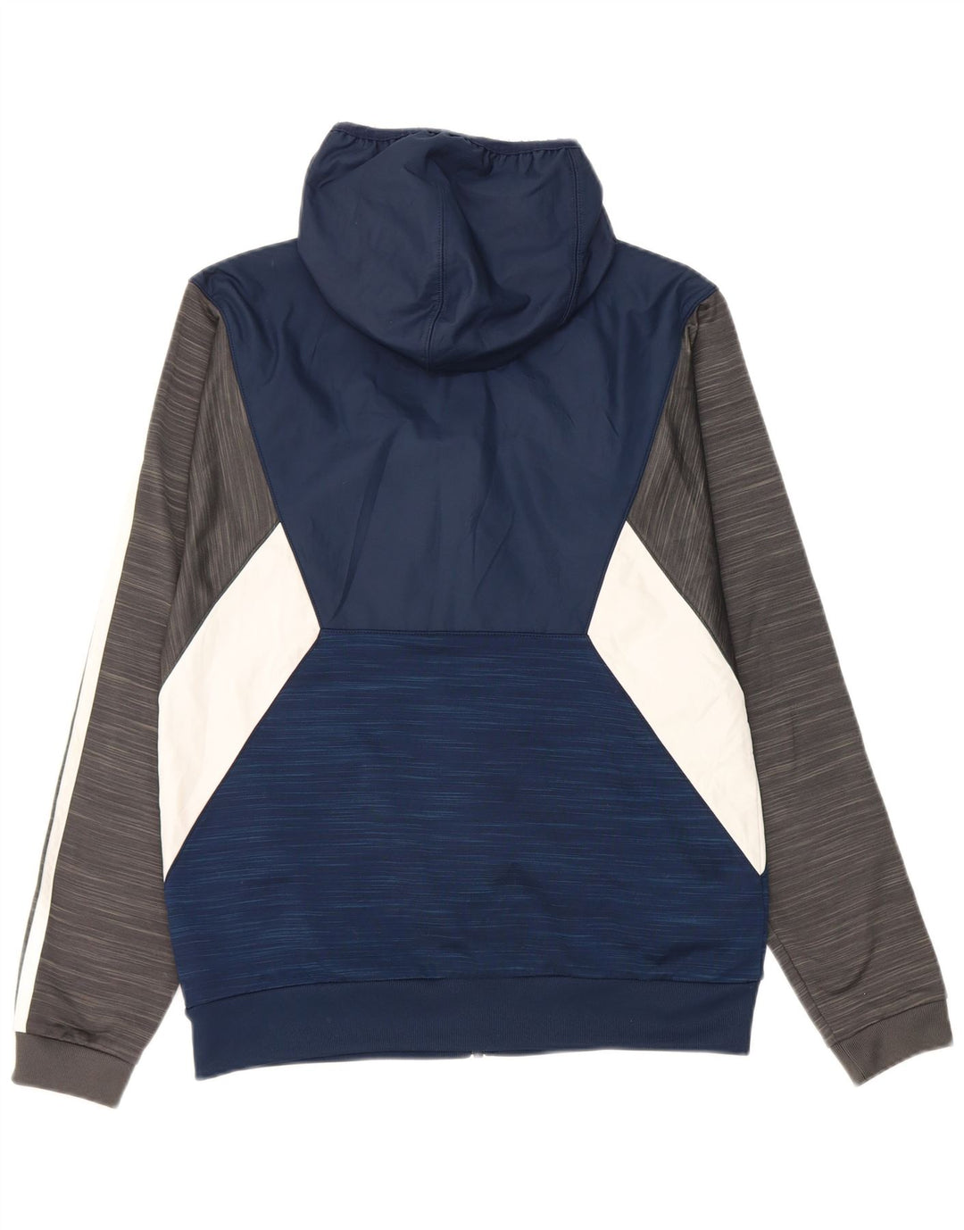 Adidas Herren-Kapuzenpullover mit Reißverschluss, klein, Marineblau, Farbblock-Polyester