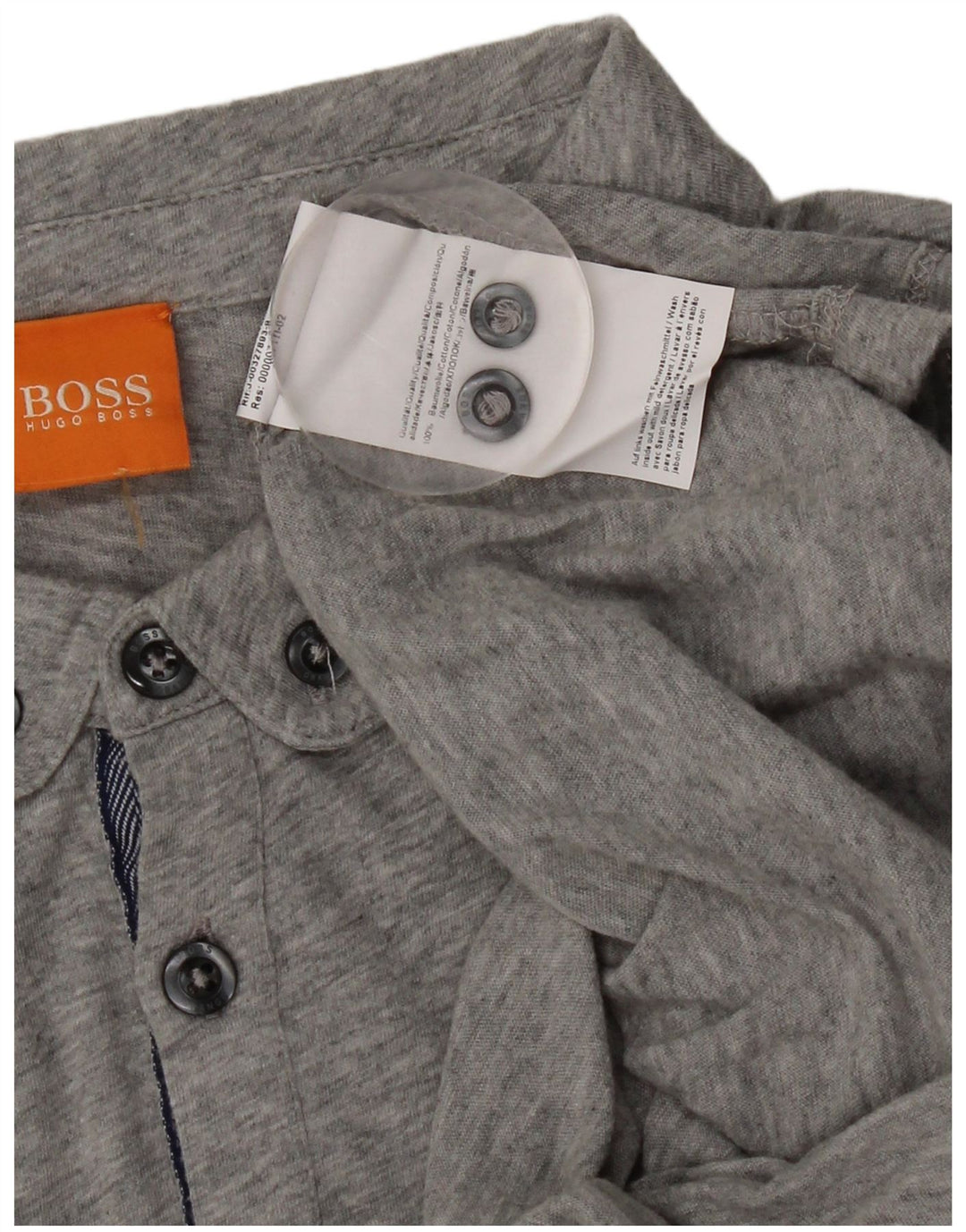 Hugo Boss Herren-Poloshirt, große graue Baumwolle
