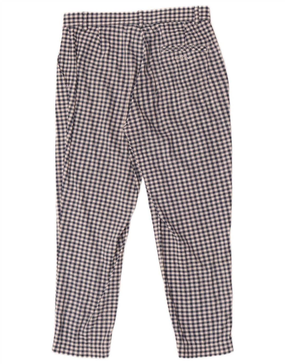 Chervo Damen Slim Chino-Hose IT 42 Medium W28 L23 Blue Gingham