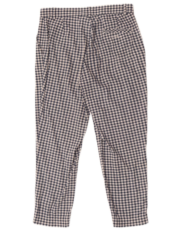 Chervo Damen Slim Chino-Hose IT 42 Medium W28 L23 Blue Gingham