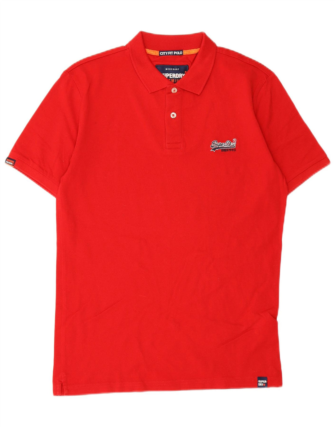 Superdry Herren-Poloshirt aus mittelroter Baumwolle