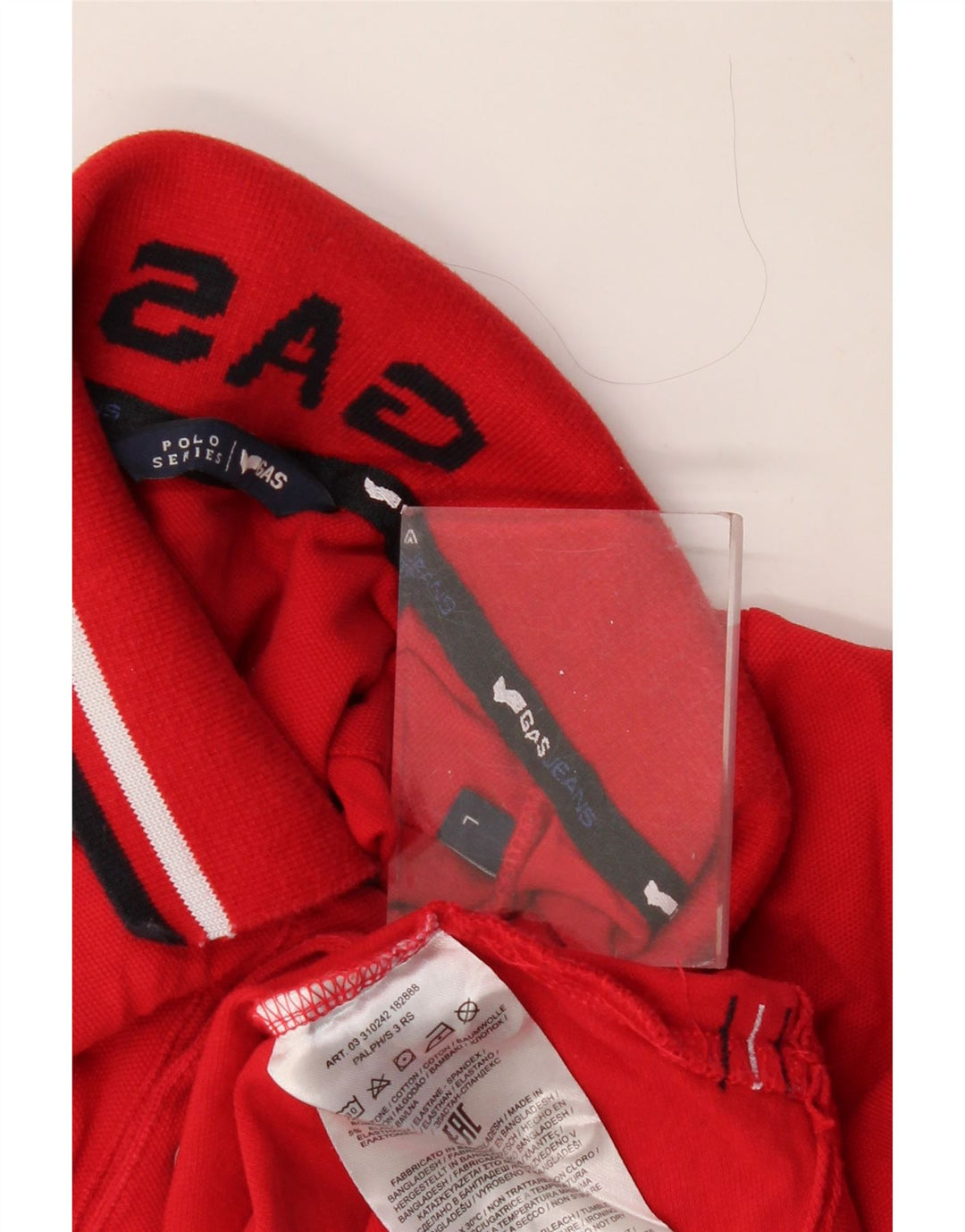 GAS Jungen-Poloshirt, 15–16 Jahre, groß, rote Baumwolle