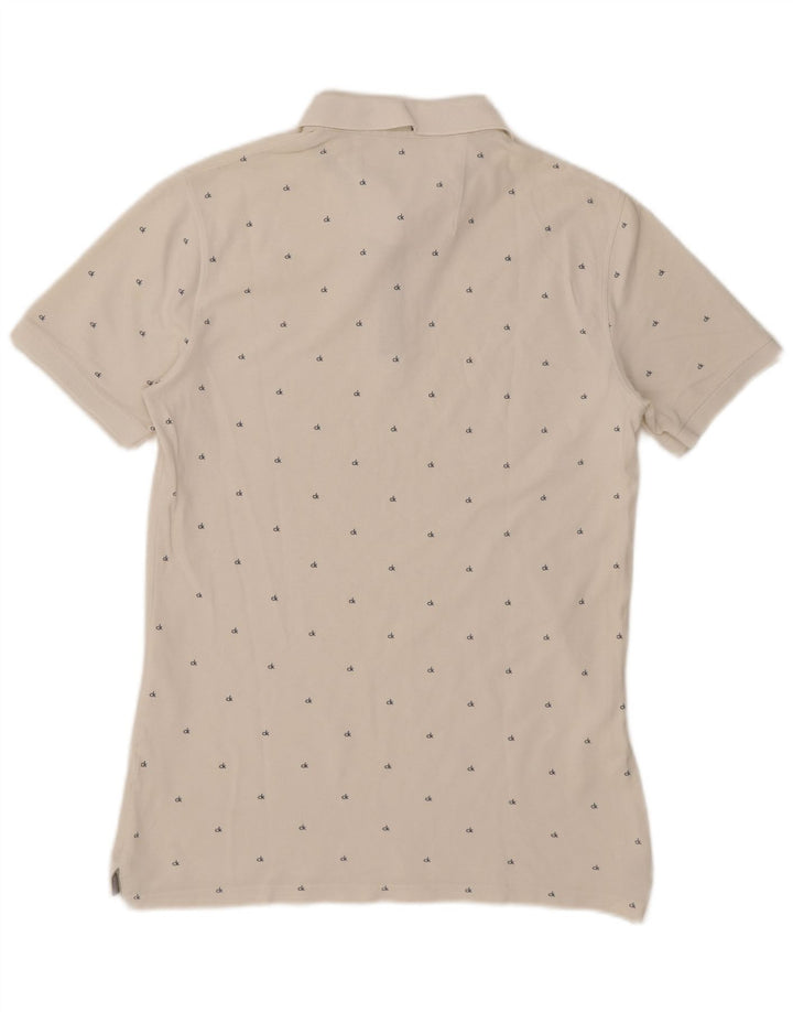 Calvin Klein Jeans Herren-Poloshirt, groß, weiß gepunktet