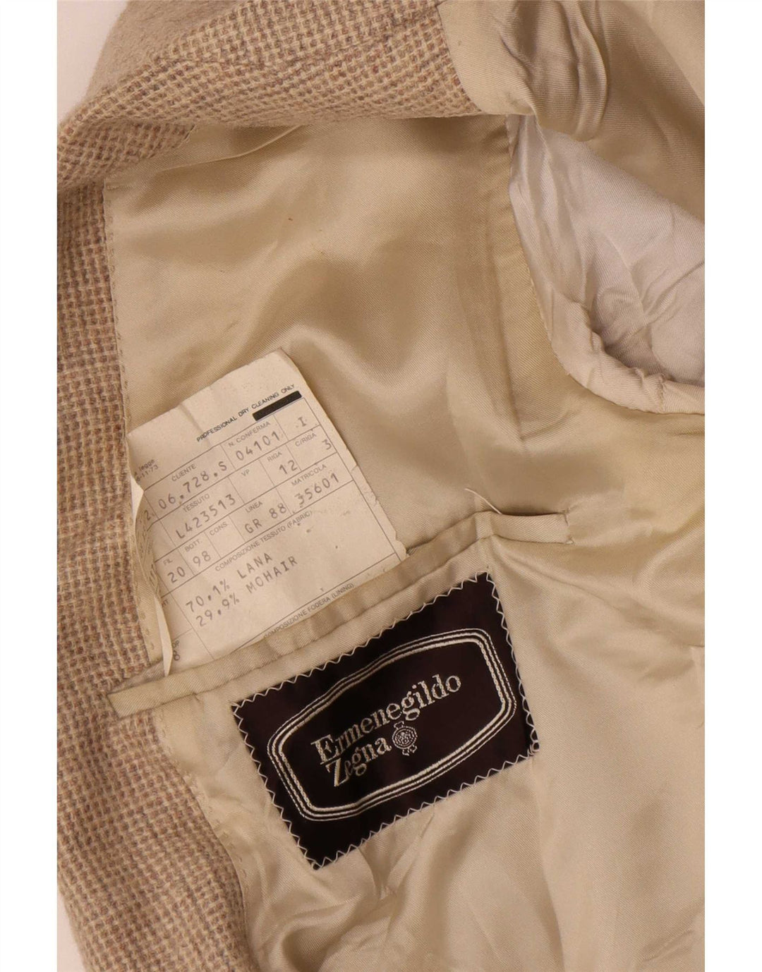 Ermenegildo Zegna Herren Blazer Jacke IT 46 Kleiner brauner Hahnentritt