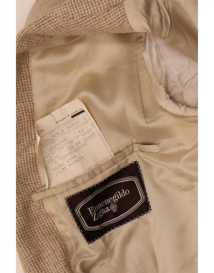 Ermenegildo Zegna Herren Blazer Jacke IT 46 Kleiner brauner Hahnentritt