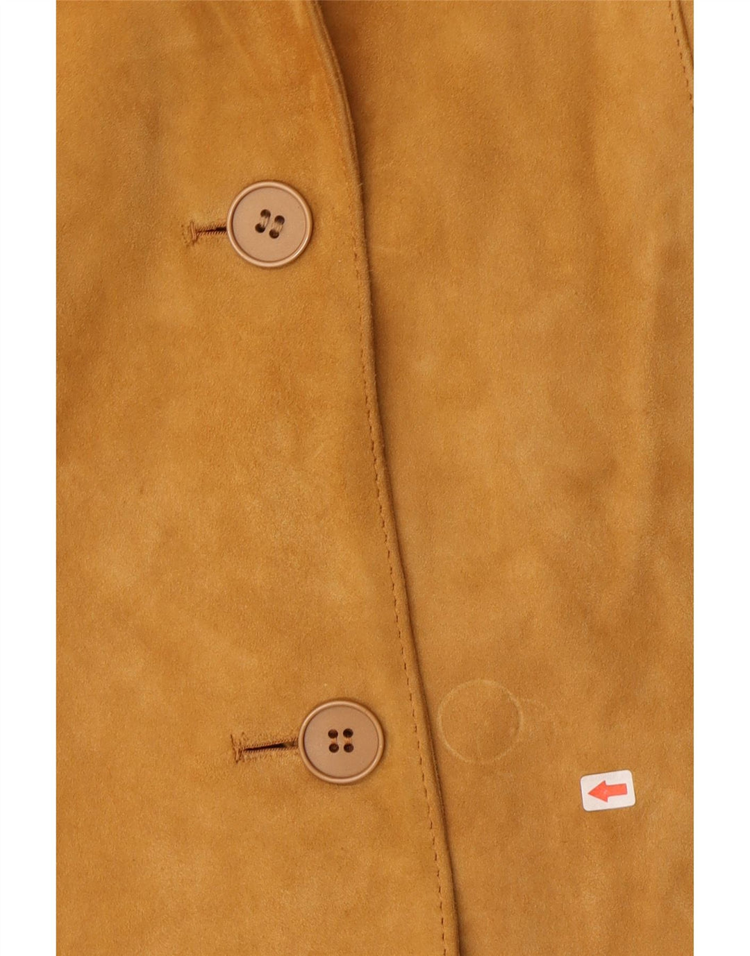 Monpel Damen 2-Knopf-Wildleder-Blazerjacke IT 48 XL Beige Leder