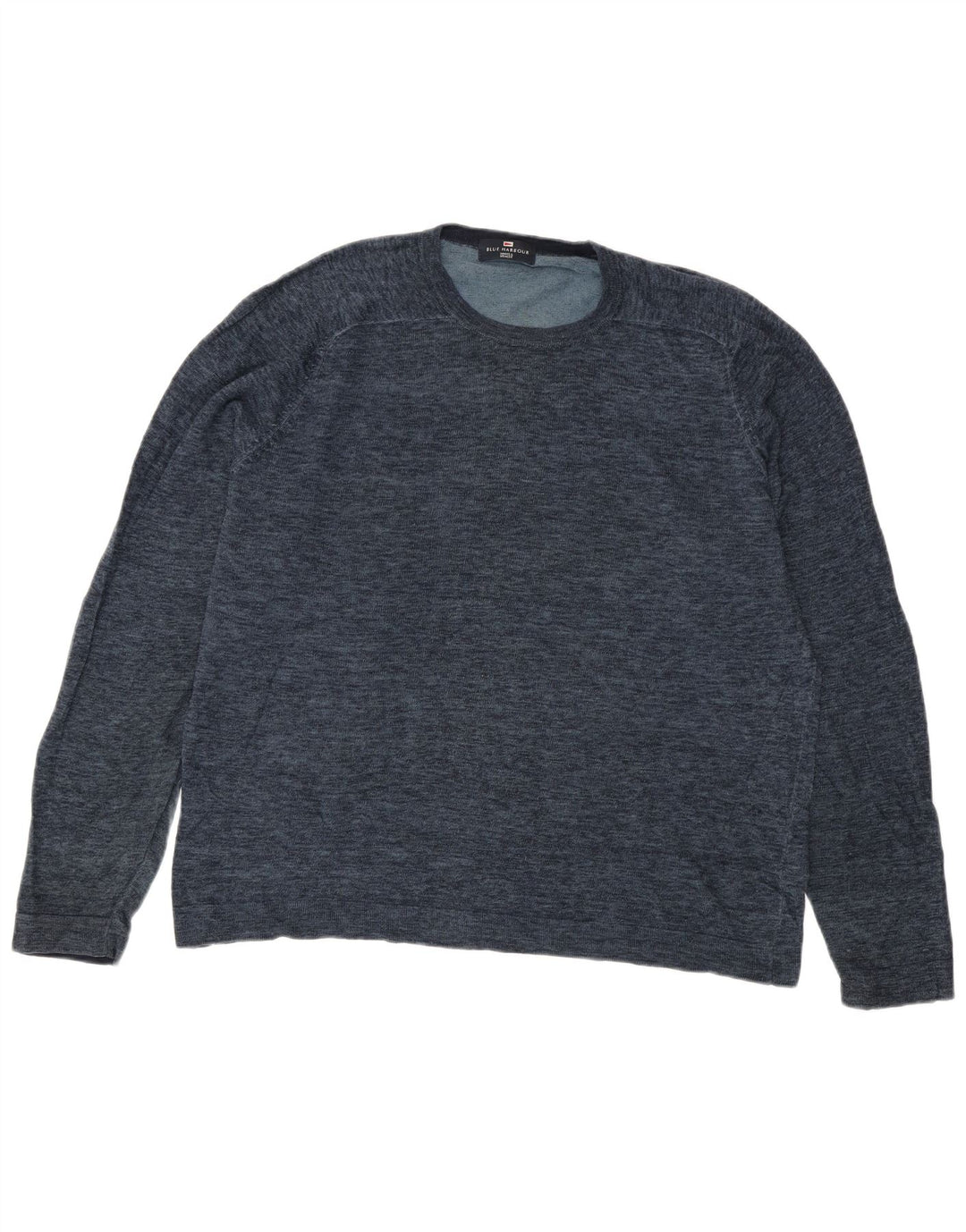 Marks & Spencer Herren Blue Harbour Pullover mit Rundhalsausschnitt, Größe L, Marineblau