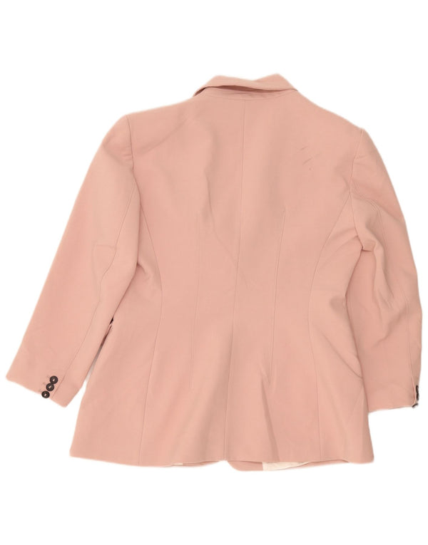 Zara Damen 2-Knopf-Blazerjacke UK 18 XL Rosa