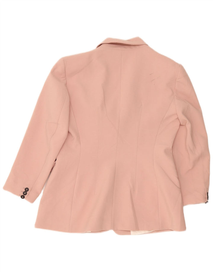 Zara Damen 2-Knopf-Blazerjacke UK 18 XL Rosa