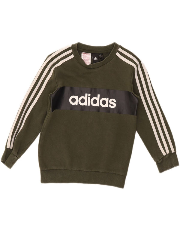 Kompletter Adidas-Trainingsanzug für Jungen, 6–7 Jahre, Khaki, Baumwolle