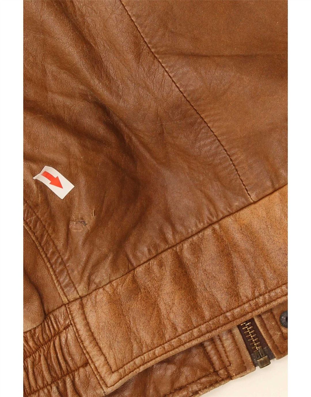 Vintage Herren Lederjacke IT 56 2XL Braun