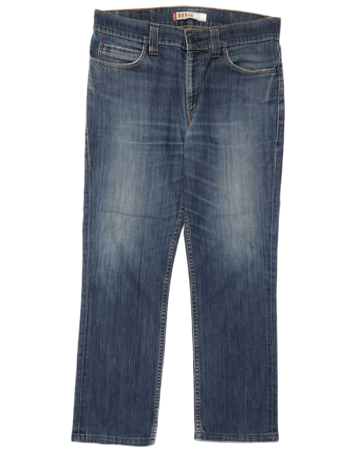 Levi's Damen 511 Slim Jeans W36 L27 Blaue Baumwolle