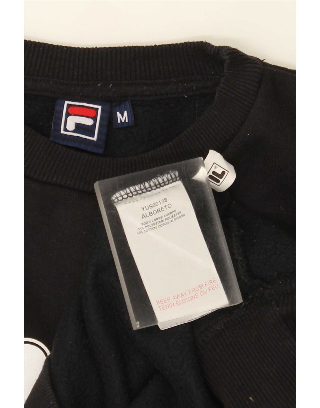 Fila Herren Grafik-Sweatshirt-Pullover Mittelschwarzes Polyester