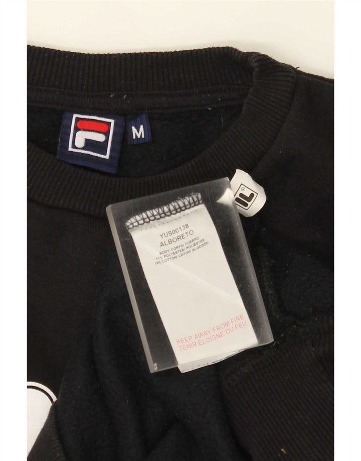 Fila Herren Grafik-Sweatshirt-Pullover Mittelschwarzes Polyester