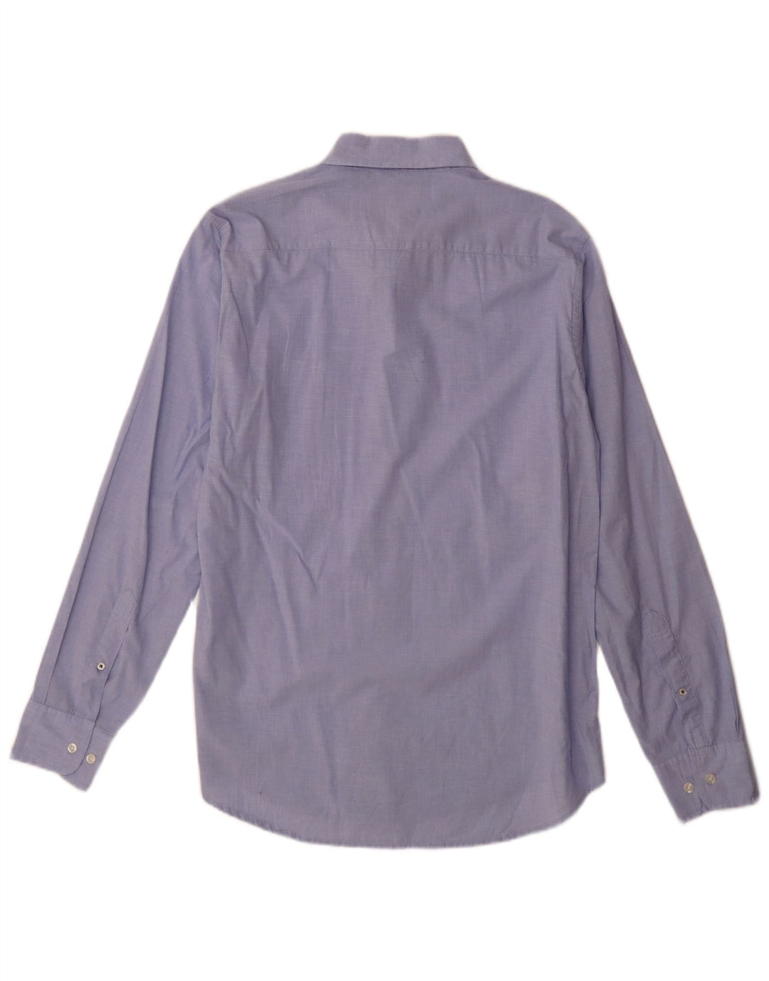 BONOBOS Herren-Hemd, lang, schmal geschnitten, mittelblaue Baumwolle