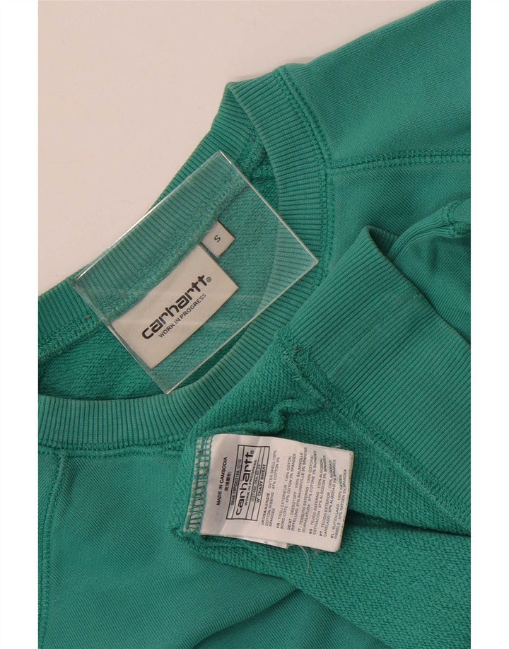 Carhartt Womens Oversized Sweatshirt Pullover UK 10 Small Grüne Baumwolle